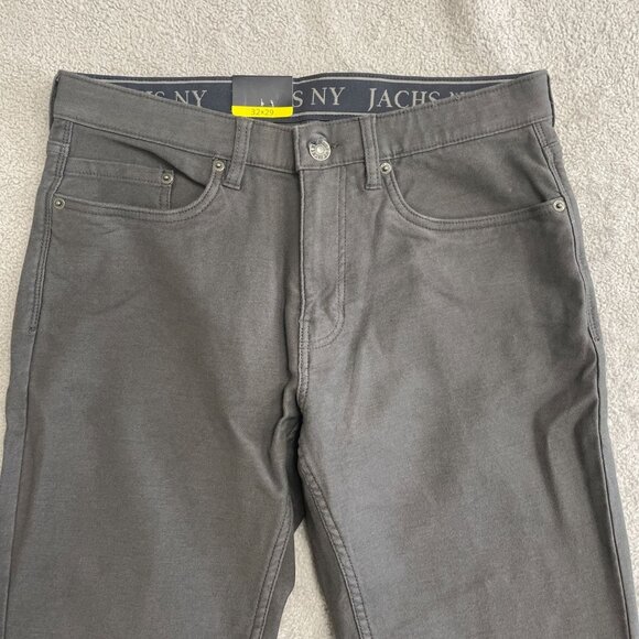 NEW Jachs New York Men's 32x29 5 Pocket Pants Straight Fit Gray Stretch Fabric - Picture 7 of 8